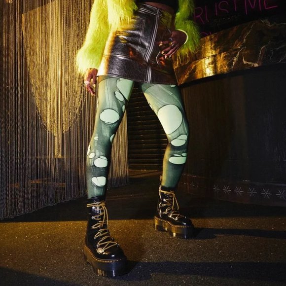 Dr. Martens Ghilana Max Distressed Patent Leather Platform Boots - Picture 13 of 13